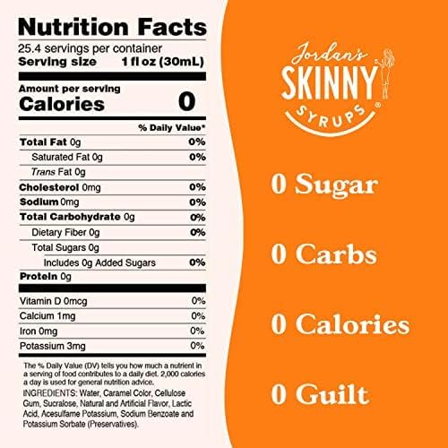 Caramel coffee syrup in 25.4 fl oz bottles