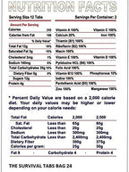 The Survival Tabs five-pouch emergency food pack
