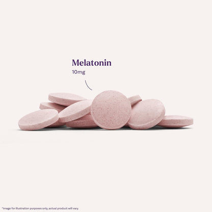 Fast dissolve melatonin tablets with strawberry flavor