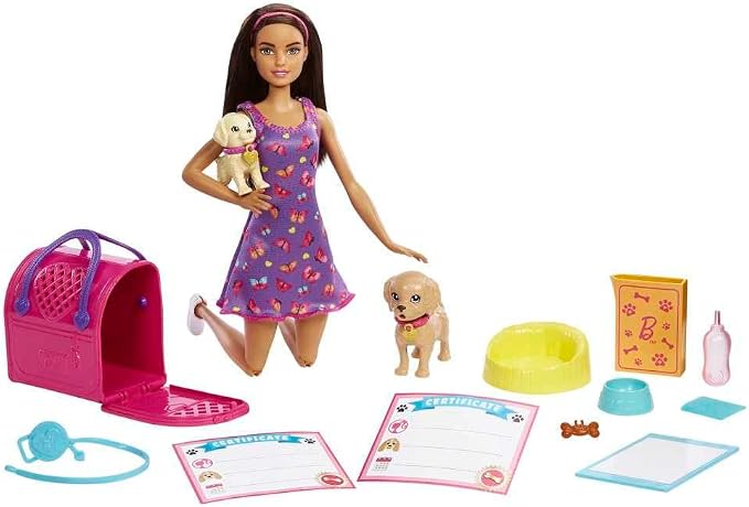 Pink and lilac Barbie mermaid doll for kids