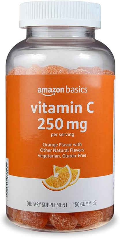 Amazon Basics Vitamin C gummies bottle front