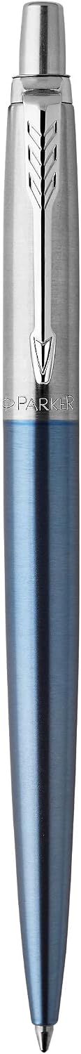 Parker Jotter blue ballpoint pen with stainless steel cap