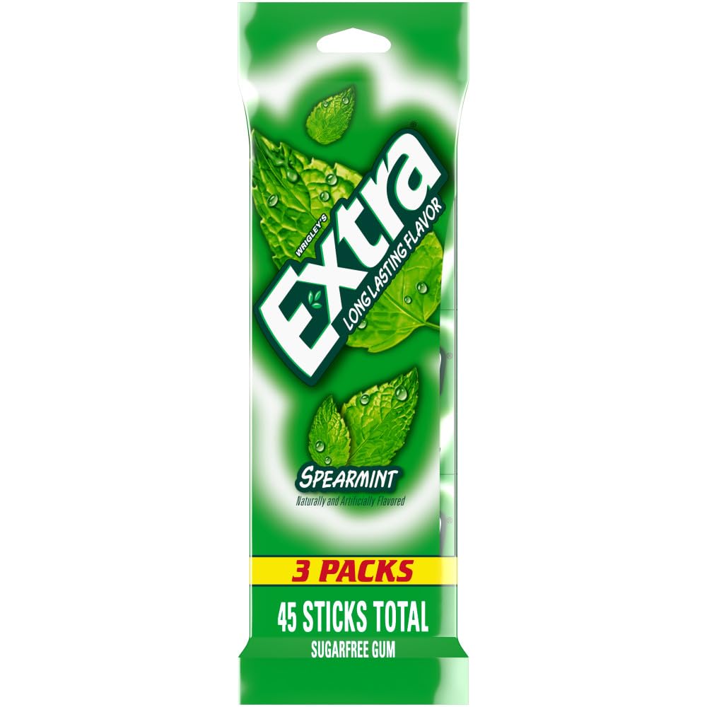 EXTRA Spearmint chewing gum 45 sticks total