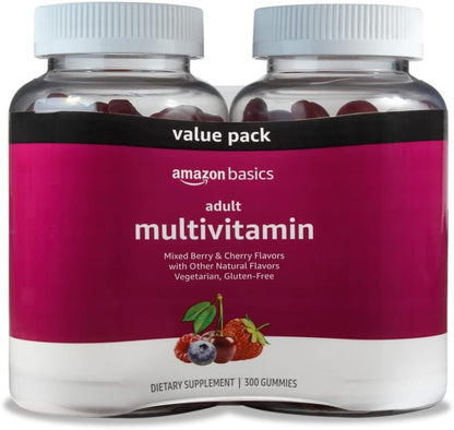 Mixed berry and cherry adult multivitamin gummies