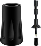 Rubber hiking pole tips with embedded metal washers