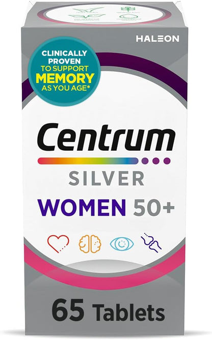 Centrum Silver Women's 50 Plus multivitamin 65 tablets bottle