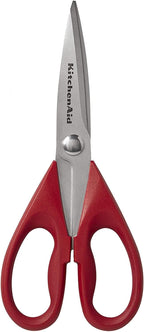 Stainless steel KitchenAid kitchen scissors in red