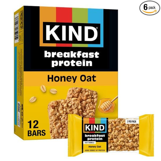 KIND Honey Oat Breakfast Protein Bars box