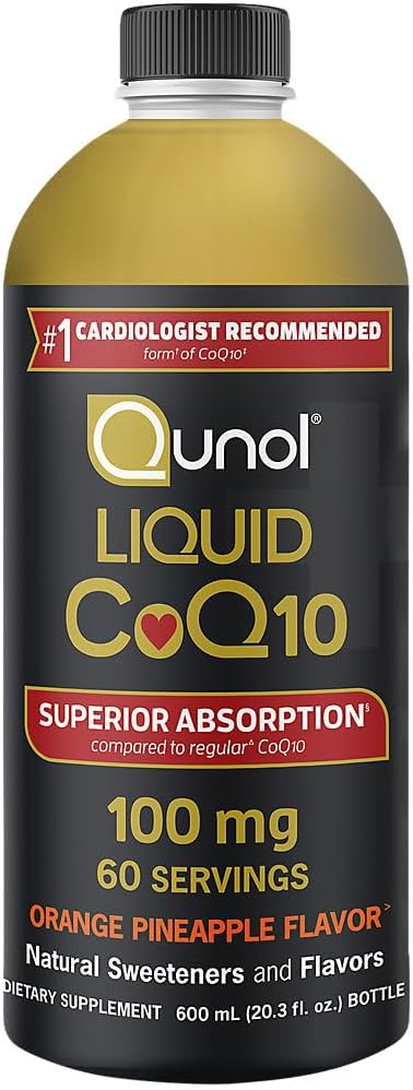 Qunol Liquid CoQ10 antioxidant supplement label