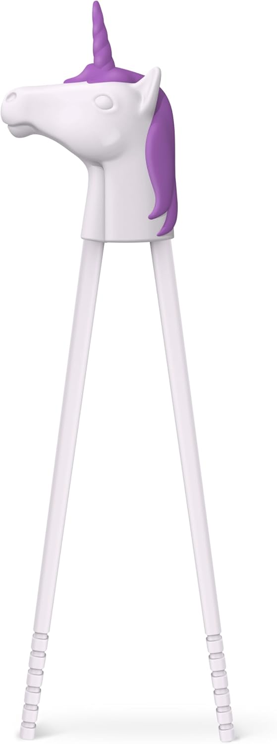 MUNCHTIME unicorn beginner chopsticks with hinged design