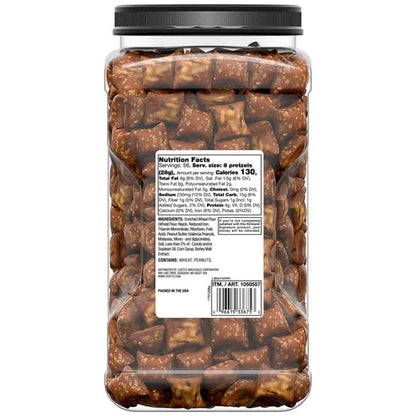 Kirkland Peanut Butter Pretzels Nuggets Snack - Valencia Pretzels With Peanut Butter Filling (3 LB 7 OZ) 55 OZ with Mini Scooply Scoop