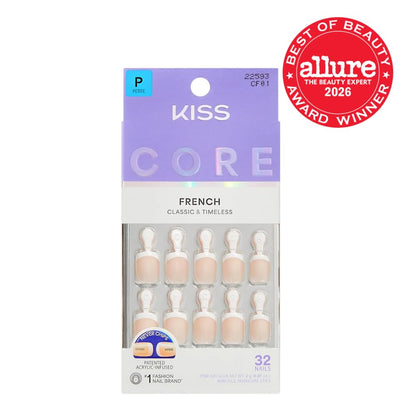 White French tips in KISS Perfection style