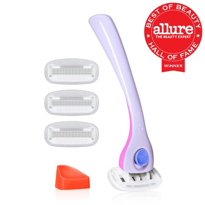 Billie women's cartridge razor with magnetic holder