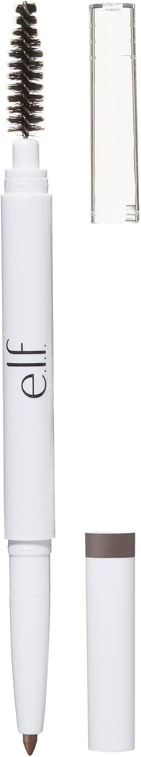 Dual-sided neutral brown eyebrow pencil with spoolie