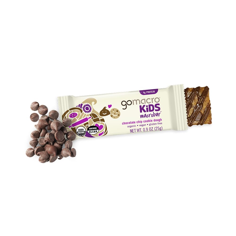 Chocolate chip cookie dough GoMacro Kids MacroBar