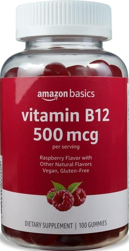 Amazon Basics B12 500 mcg vegan gluten-free gummies