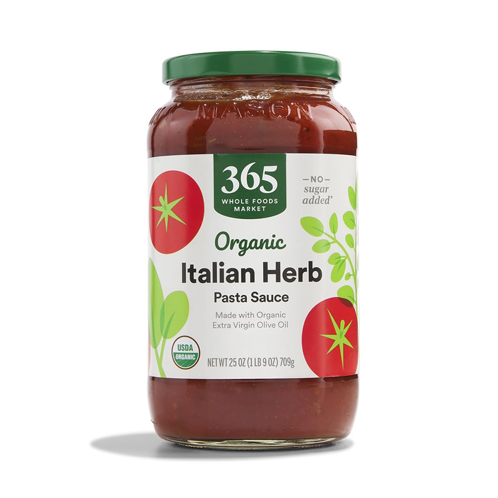 Organic Italian herb pasta sauce jar by 365 Whole Foods Market