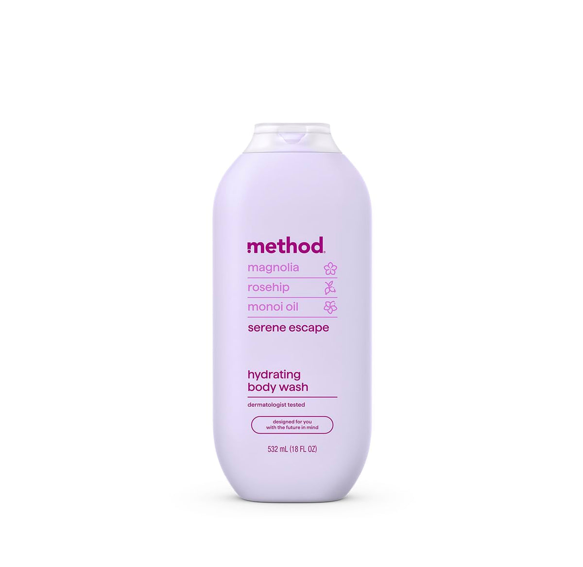 Method Serene Escape hydrating body wash bottle