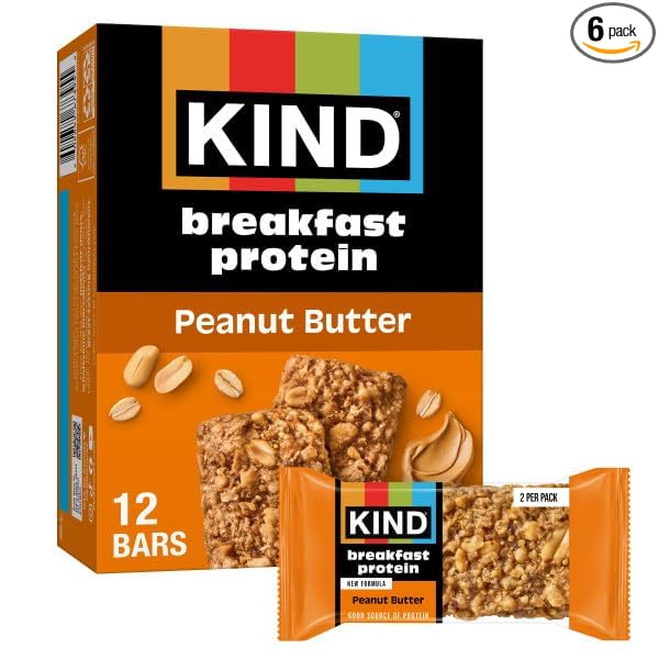 KIND peanut butter breakfast protein bars box
