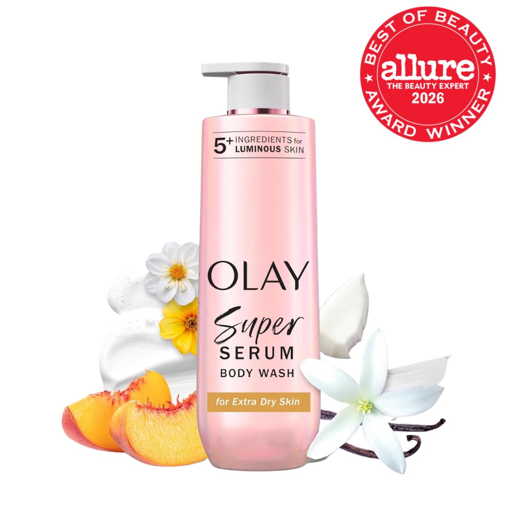 Olay Super Serum hydrating body wash bottle