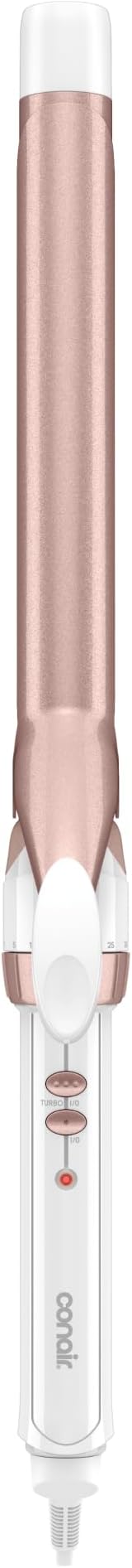 Conair extra long curling iron in white and rose gold