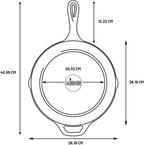 Pre-seasoned cast iron cookware for stovetop cooking