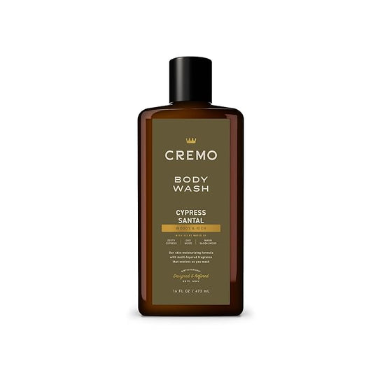 Cremo Cypress Santal body wash for men, 16 fl oz