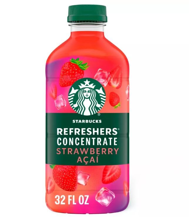 Starbucks Strawberry Acai Refreshers Concentrate 32 fl oz bottle
