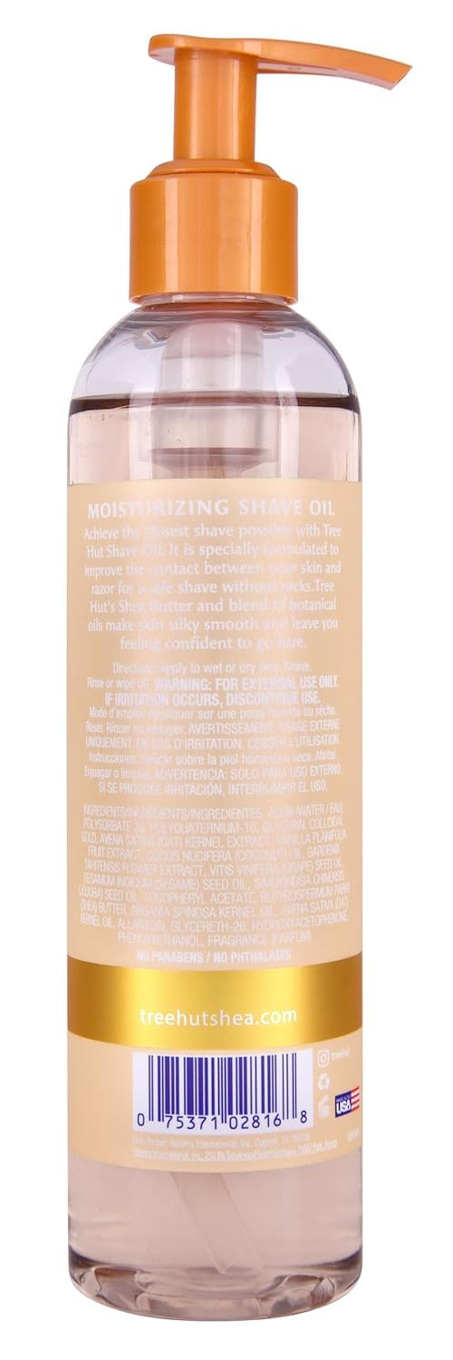 Tree Hut Vanilla shaving oil with Shea Butter and natural oils