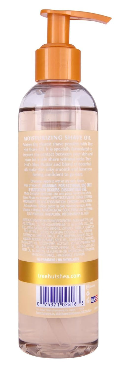 Tree Hut Vanilla shaving oil with Shea Butter and natural oils