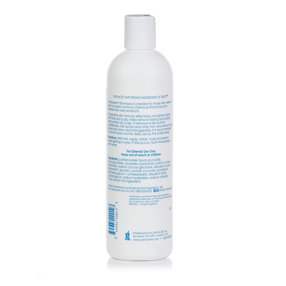 Fragrance-free Vanicream shampoo for oil and build-up