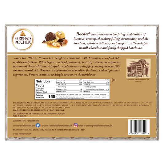 48-count Ferrero Rocher individually wrapped chocolates