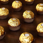 Ferrero Rocher milk chocolate hazelnut candy close-up