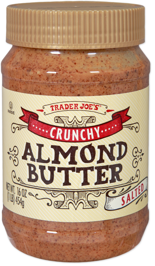 Trader Joe's crunchy salted almond butter jar