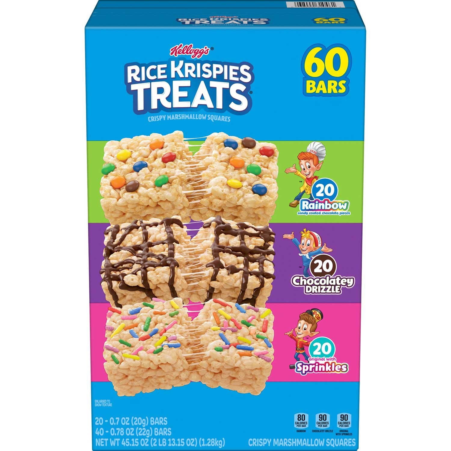 Rice Krispies Treats variety pack snack bars 60 count
