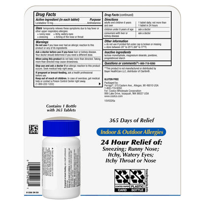 365-count AllerClear antihistamine value size