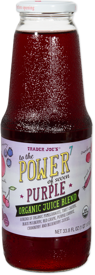 Trader Joe's To The Power of 7 purple organic juice blend