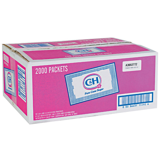 C&H pure cane sugar 2,000-count packets