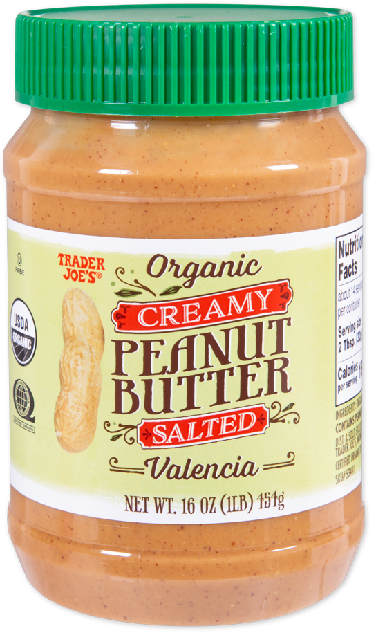 Trader Joe's organic creamy salted Valencia peanut butter