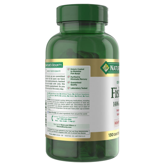 Nature's Bounty Fish Oil coated softgels supplement