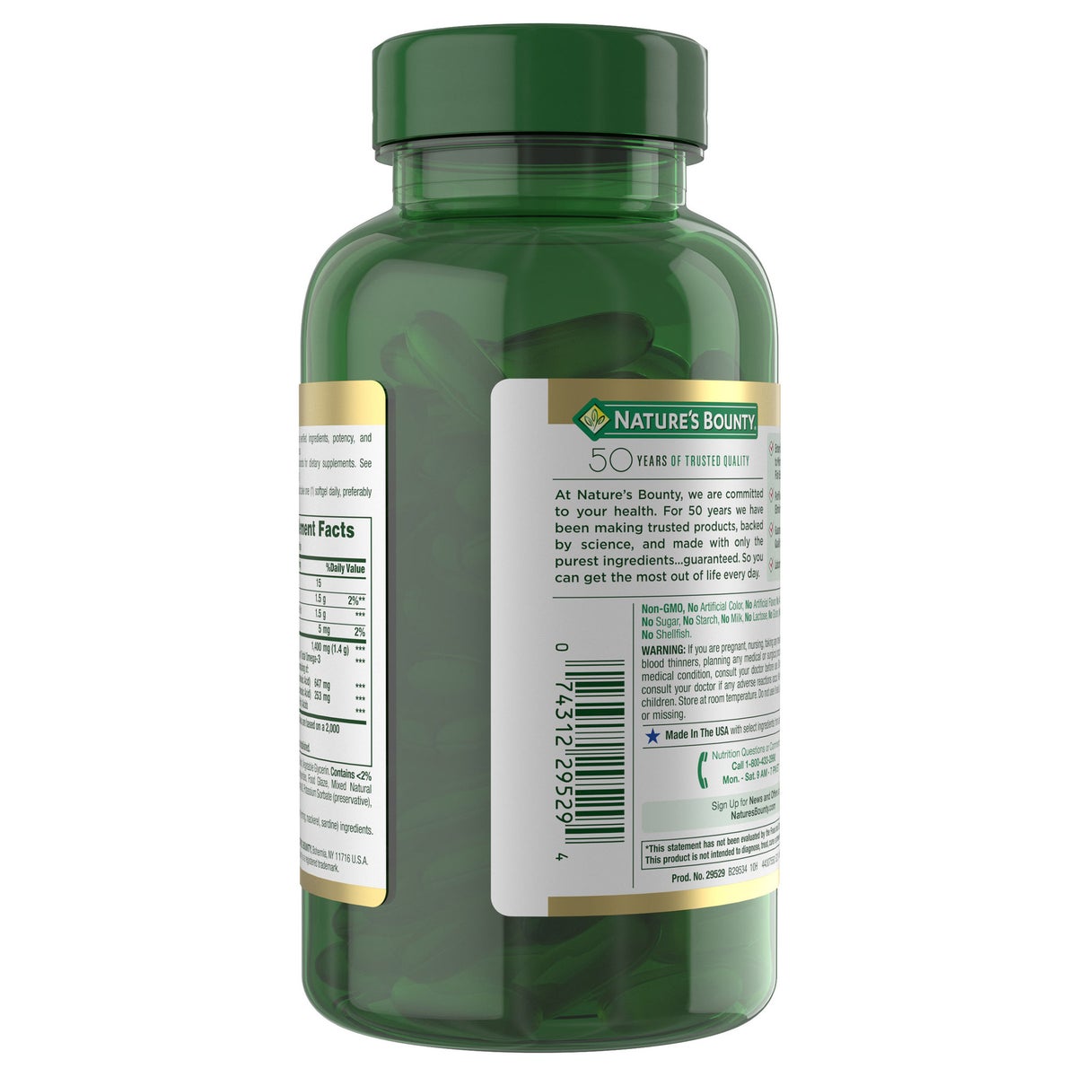 Nature's Bounty omega-3 fish oil 130 count