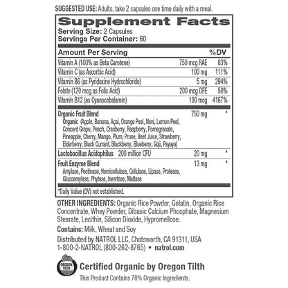 Natrol JuiceFestiv dietary supplement bottle packaging
