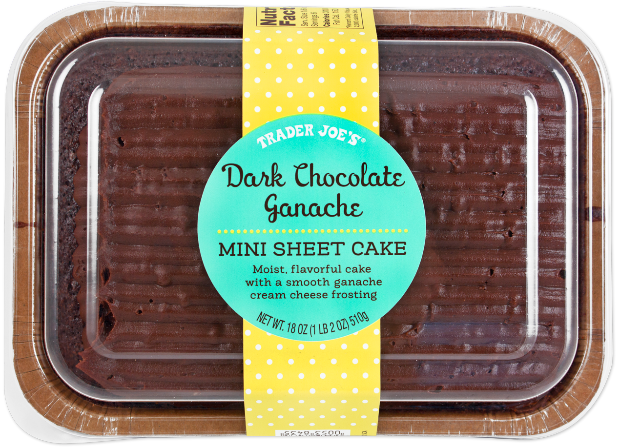 Trader Joe's dark chocolate ganache mini sheet cake