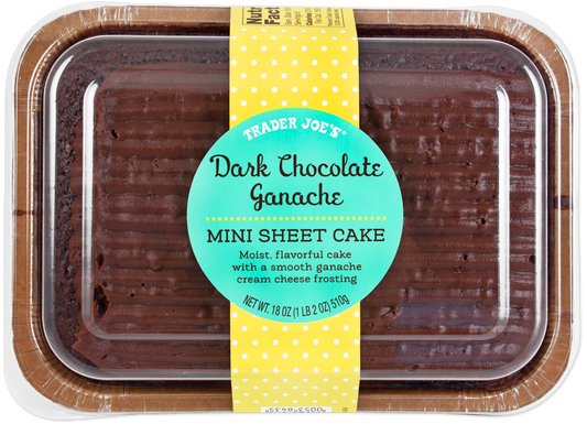 Trader Joe's dark chocolate ganache mini sheet cake