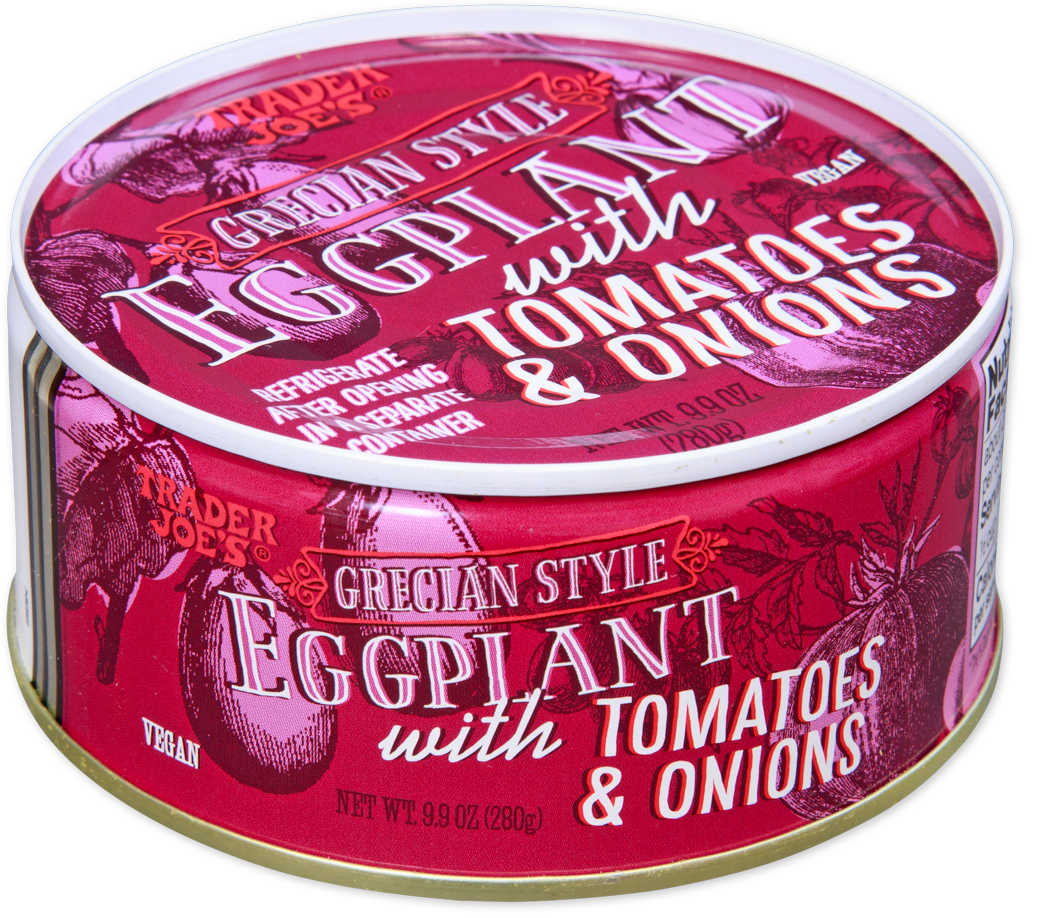 Trader Joe's Grecian style eggplant with tomatoes and onions