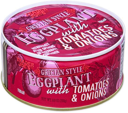 Trader Joe's Grecian style eggplant with tomatoes and onions