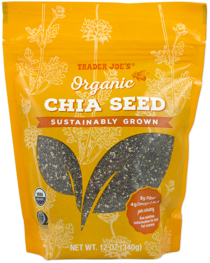 Trader Joe's organic chia seed package