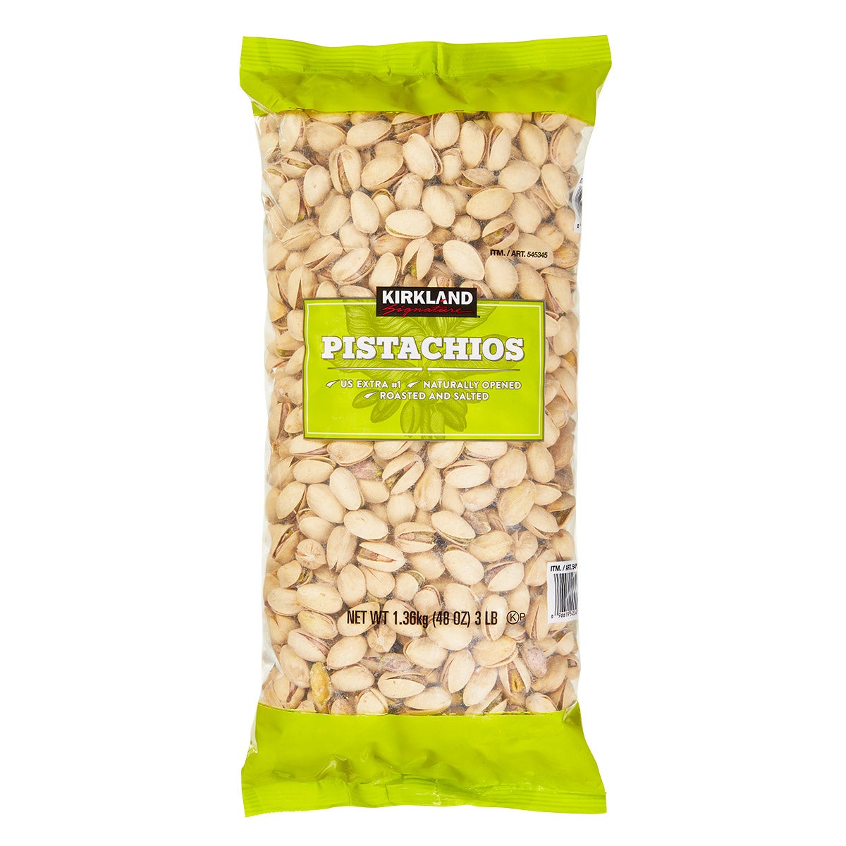 Kirkland Signature salted in-shell pistachios 3 lbs