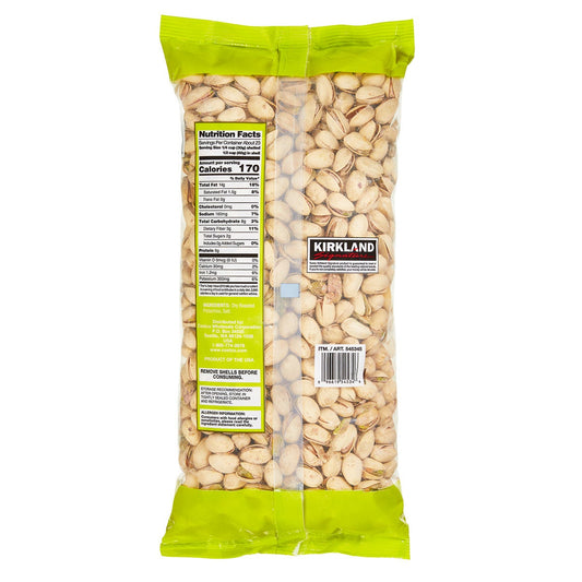 Roasted in-shell pistachios in large bag