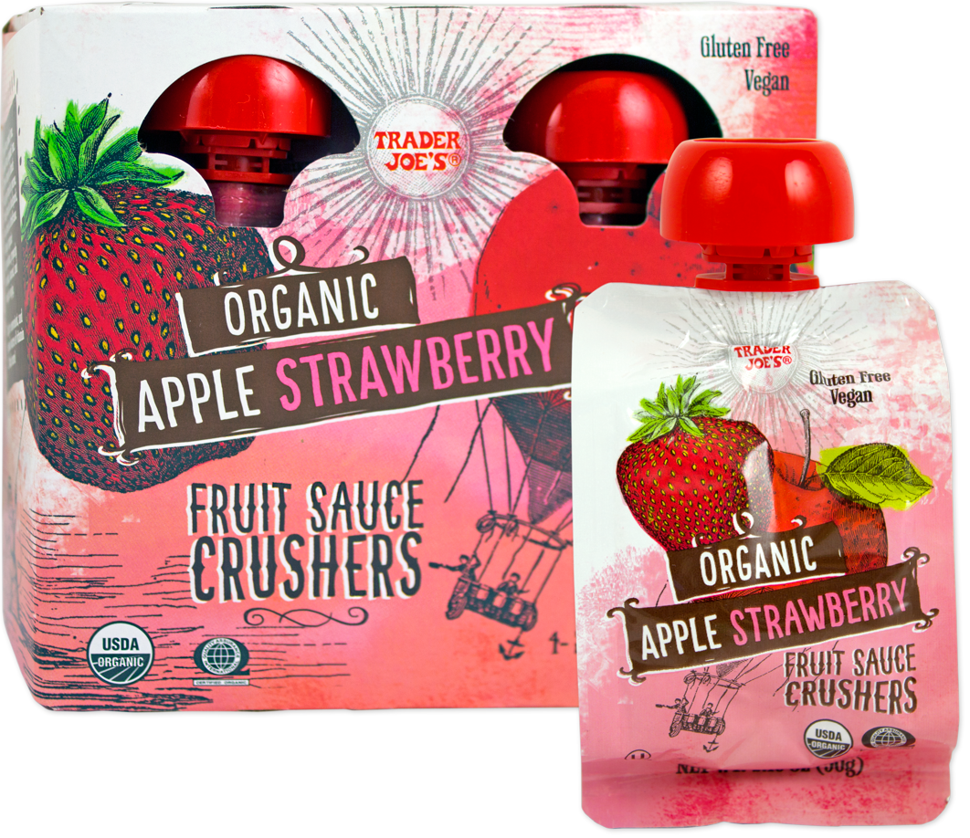 Trader Joe's organic apple strawberry fruit sauce crushers